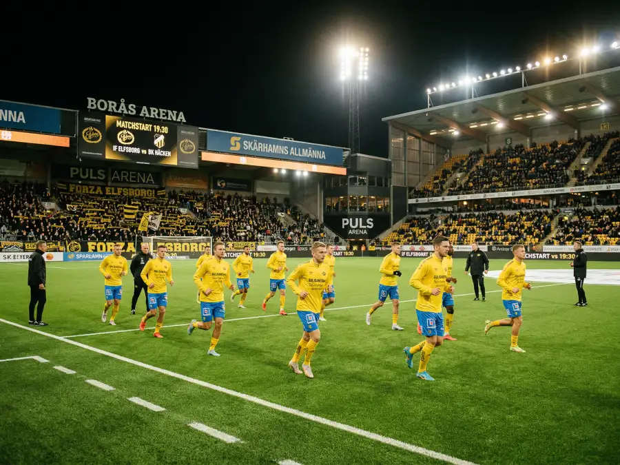 Brasiliens landslag i gula tröjor under en kvalmatch inför VM 2026