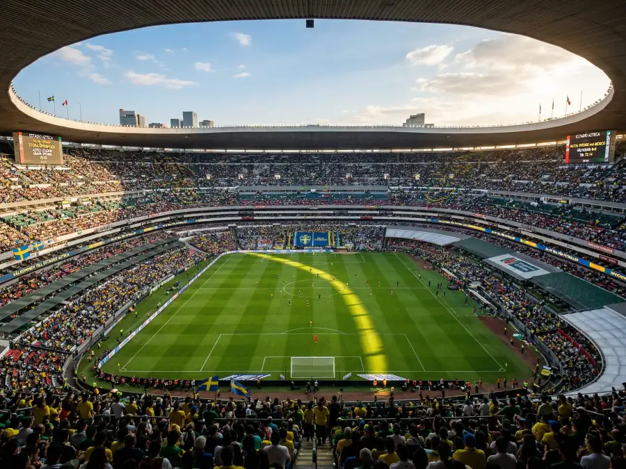 Mexikos landslag på Estadio Azteca i Mexiko City